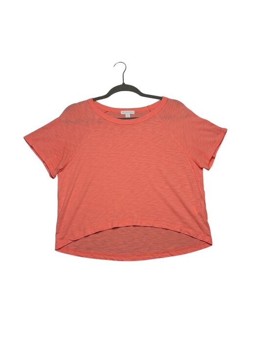 Beyond Yoga Tops - Beyond Yoga Size S High Low Cropped Tee Shirt Coral Pink Basic Top Cotton Modal